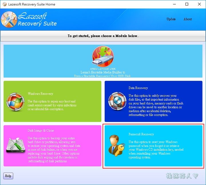 輕鬆破解Windows 7/8/10密碼工具 - Lazesoft Recovery Suite