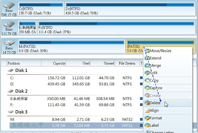 免費硬碟分割區調整工具 - MiniTool Partition Wizard 9