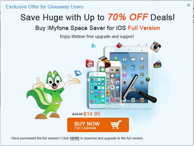 限時免費的優化 iOS 使用空間工具-「iMyfone Space Saver for iOS」