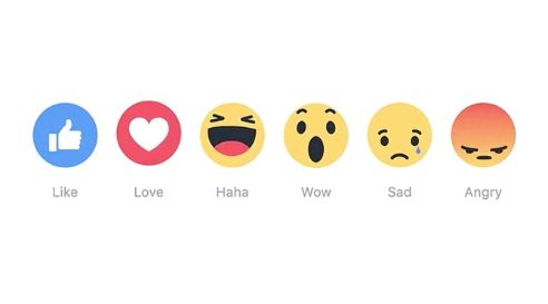 臉書新的按讚機制來了，新增 5 款不同心情的表情符號可供選擇