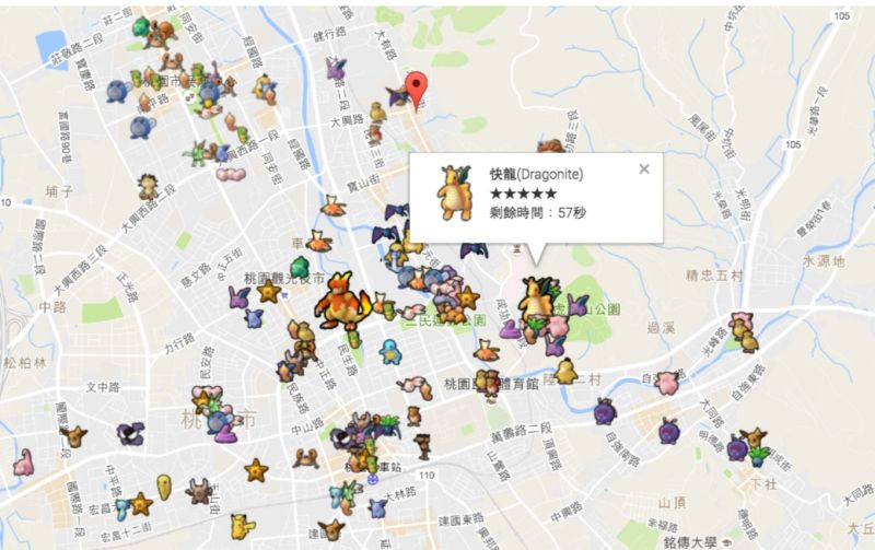 Pokemon Go 寶可夢抓龍地圖大家找寶貝 - 即時顯示全地圖精靈分佈位置