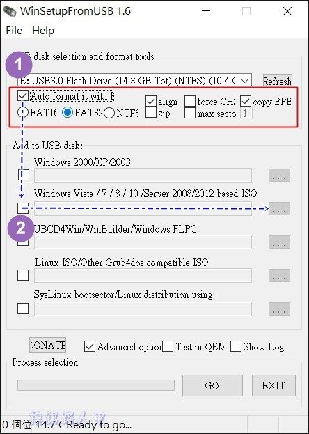製作 USB 多重系統選單式的開機碟工具 – WinSetupFromUSB