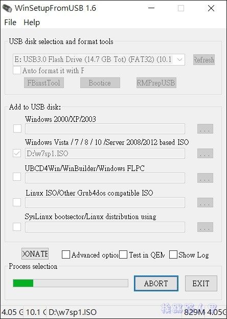 製作 USB 多重系統選單式的開機碟工具 – WinSetupFromUSB
