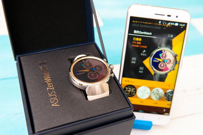 ASUS 首款圓形智慧型手錶 ZenWatch 3 開箱，支援 IP67 防水、快充