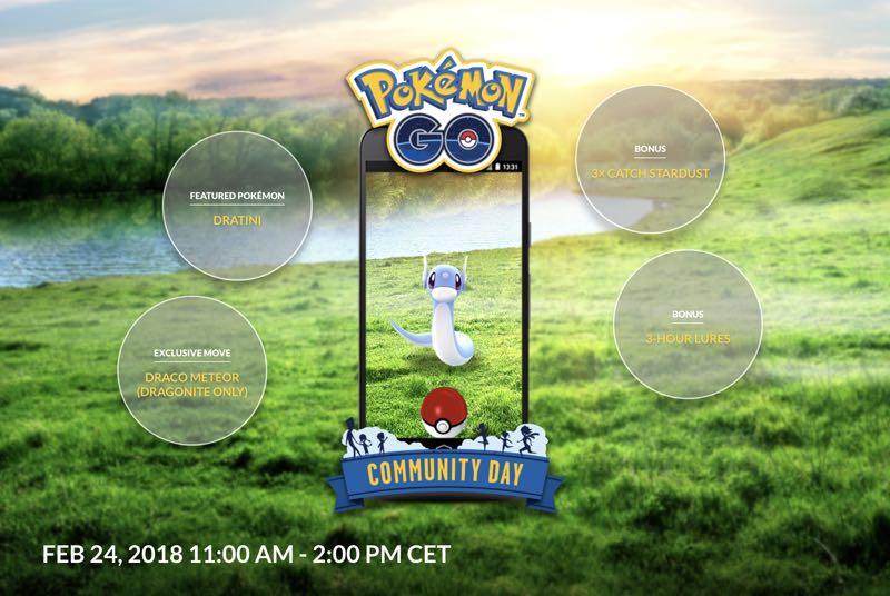 Pokemon GO 2 月社群日即將開始，這次主角是「迷你龍」！