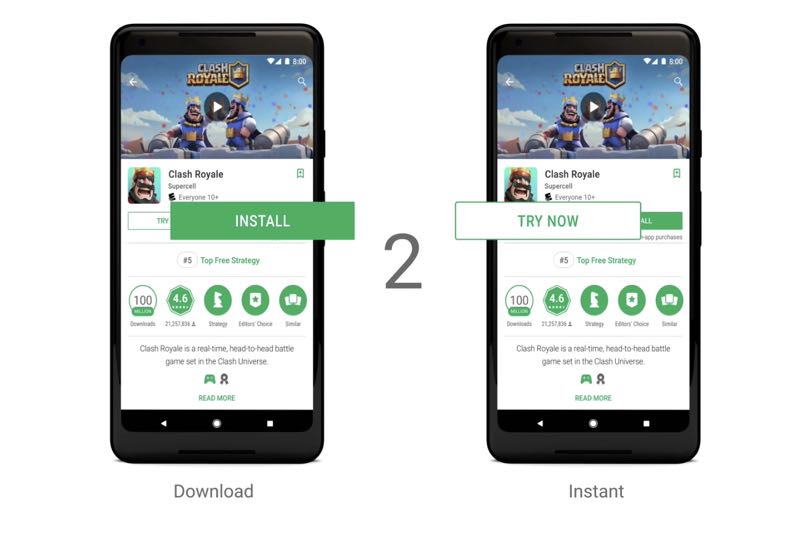 Google Play 新服務: Google Play Instant  讓玩家先試玩再決定要不要下載！