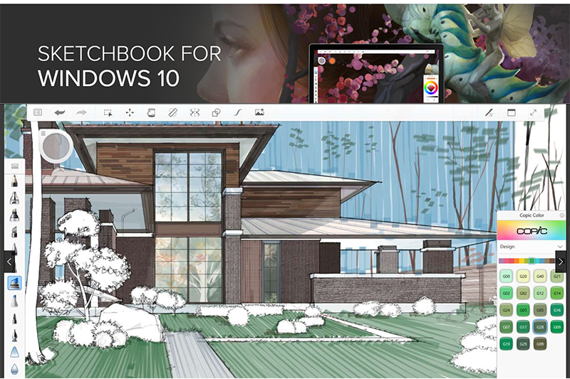 SketchBook - 功能強大的繪圖軟體，豐富圖層、筆刷樣式並支援手寫筆及觸控輸入