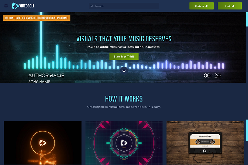 Videobolt - 為你的音樂增加獨特的動態視覺效果，多種流派豐富樣式可選擇