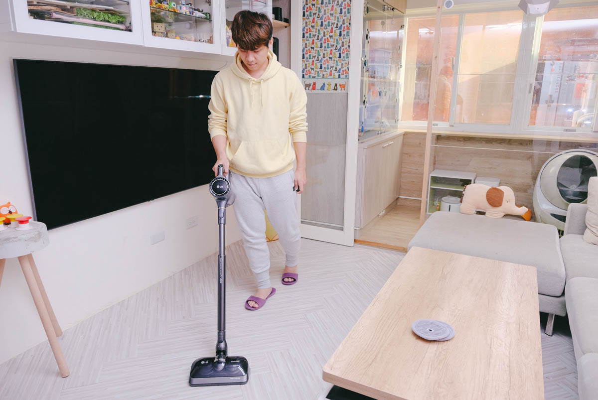 LG CordZero™ A9+ 快清式手持無線吸塵器開箱，搭配全新智慧雙旋濕拖吸頭，乾吸濕拖一機兩用
