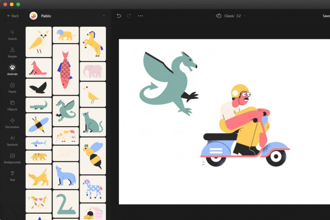 Vector Creator - 免費線上向量圖工具，內建 3000 個以上向量圖素材任你使用