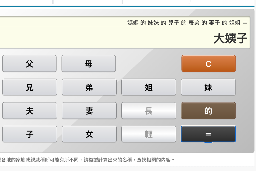 親戚稱呼計算機網頁版，搞不懂應該叫對方什麼？按一按就搞定！