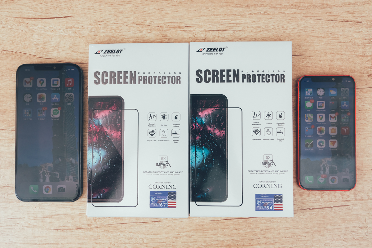 iPhone 12 系列的 Zeelot 零色偏抗藍光玻璃保護貼終於推出了，有 SGS 檢驗更安心