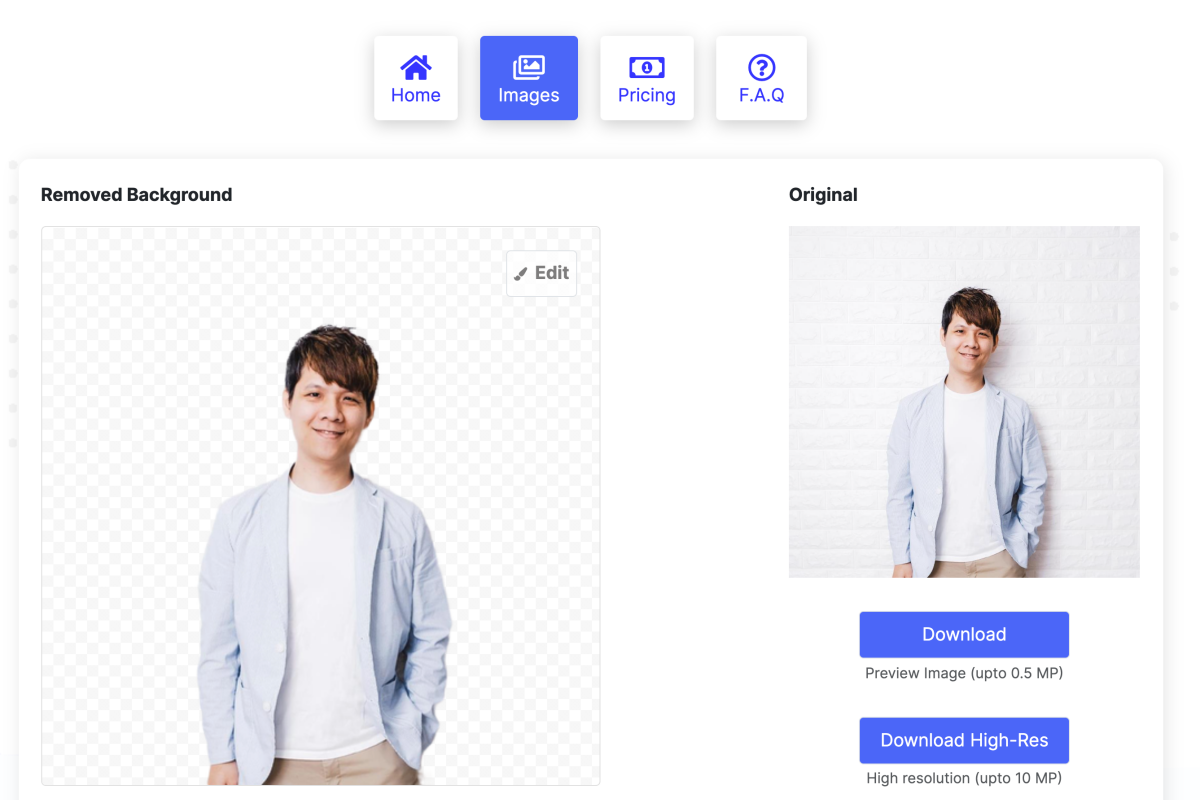 BackgroundCut - 一鍵搞定去背，最高可下載 10MP 解析度的照片