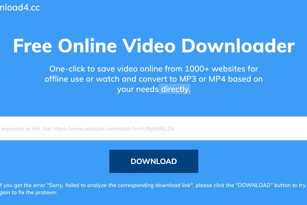 Download4 線上影音下載服務，支援上千個影音網站