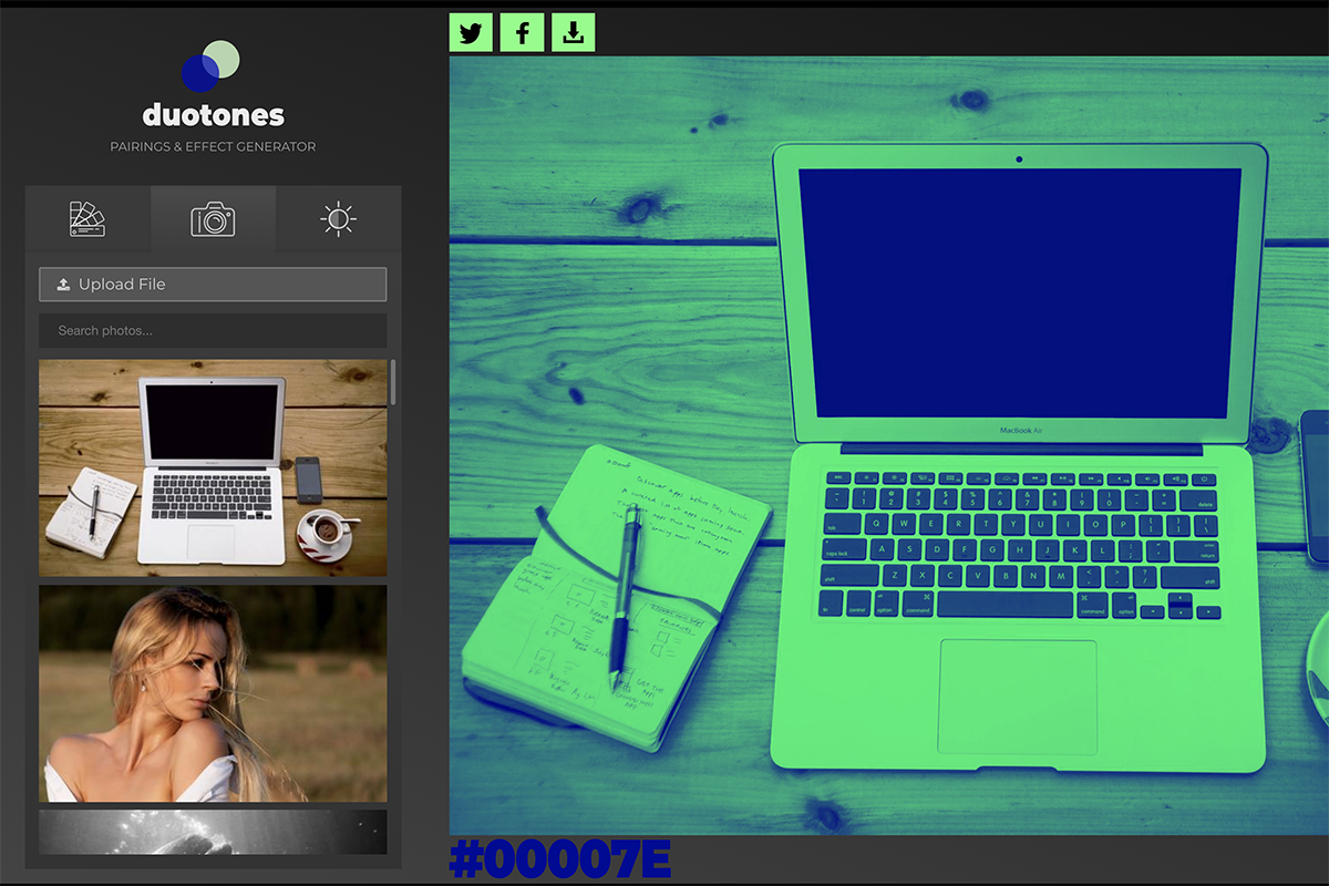 Duotones - 不用高深的技術，點一點就創造出特殊色調的背景圖