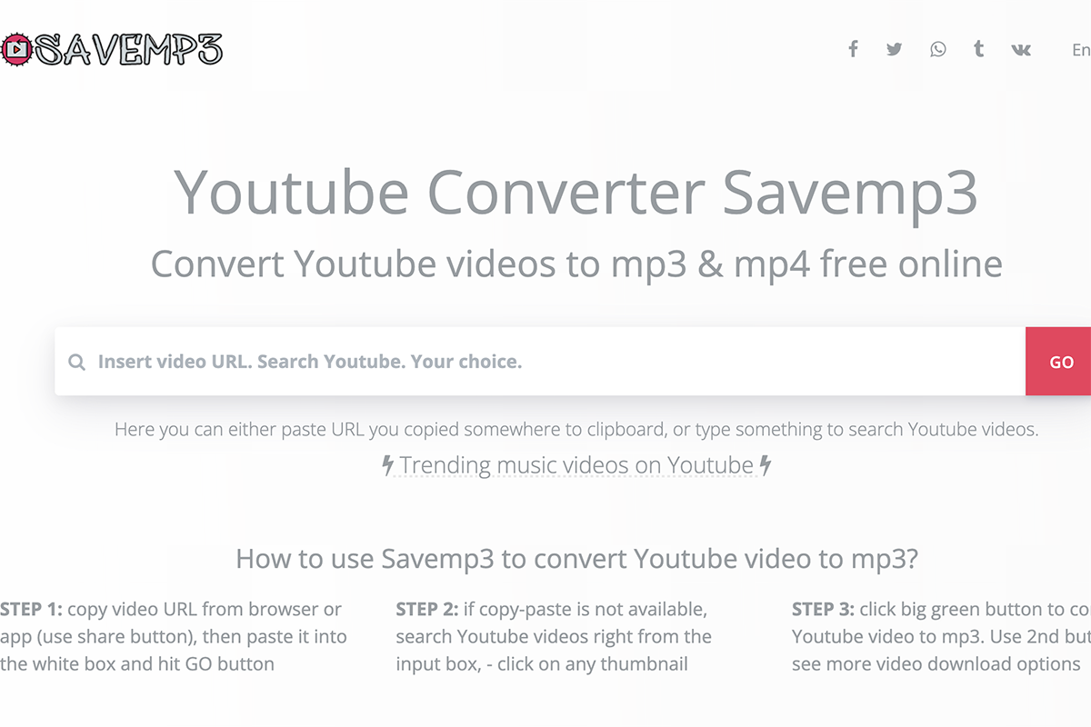 SAVEMP3 - 貼上 YouTube 網址秒下載為 MP3 音樂檔案