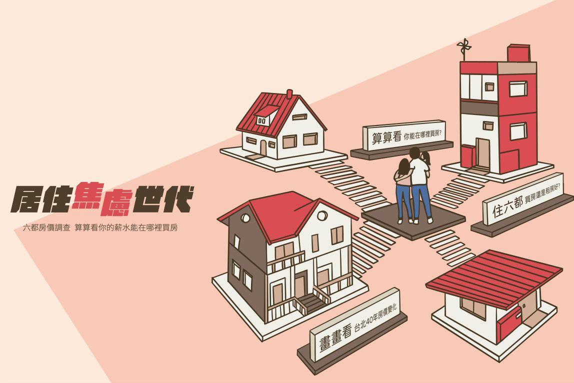 聯合報推出居住焦慮世代「買房試算網站」，看看你的預算適合買哪裡？