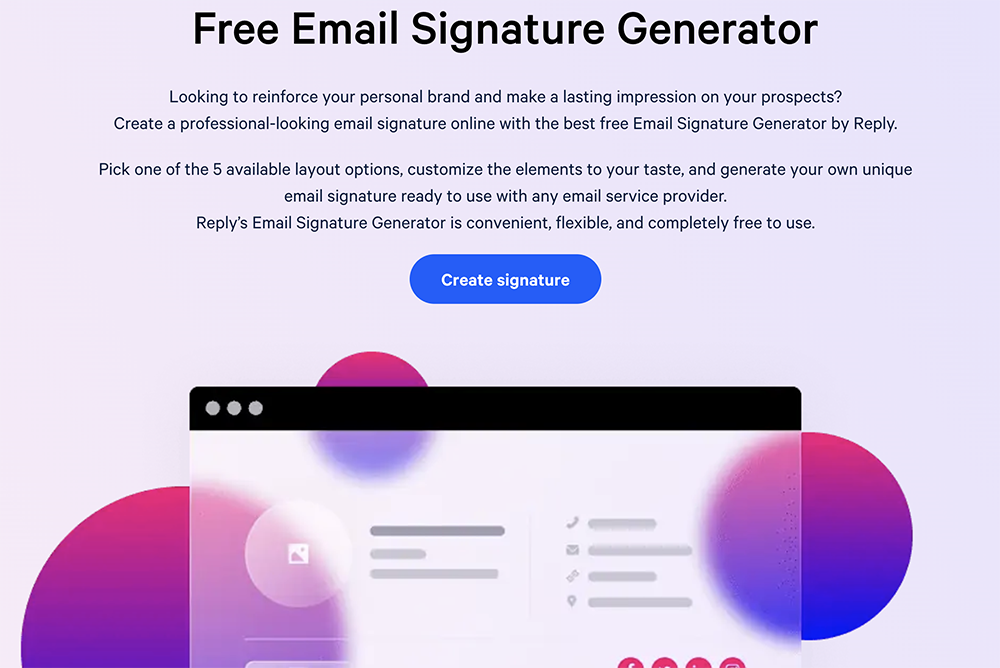 Email 簽名檔不知道怎麼排版嗎？用 Free Email Signature Generator 來幫你