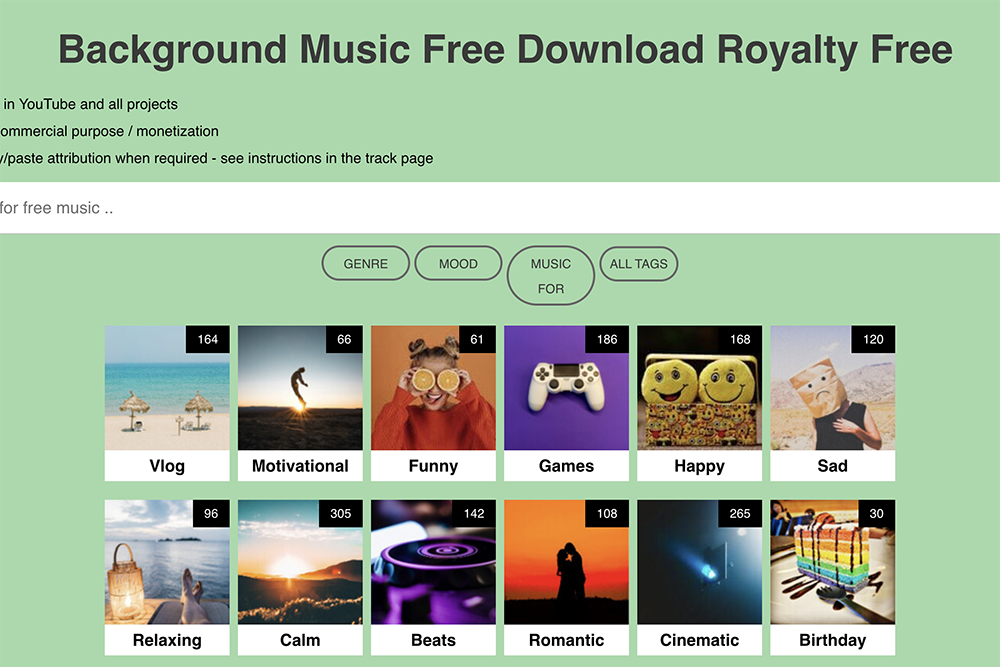 Chosic - 免費背景音樂下載，採用創用 CC 授權，下載時都有註明授權方式