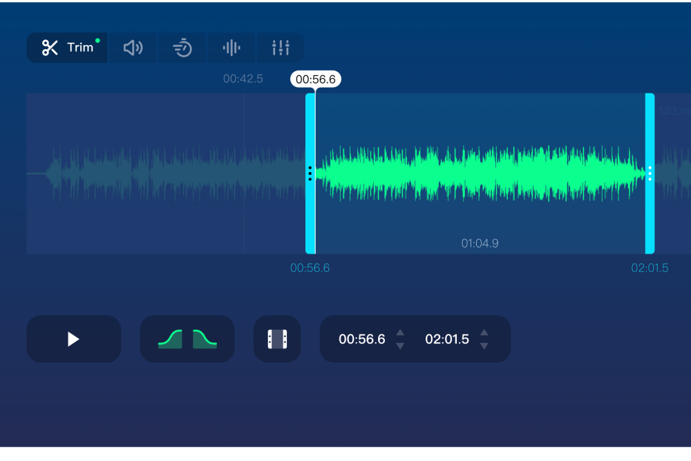 線上音樂剪輯工具 Audio Cutter，支援淡入淡出效果