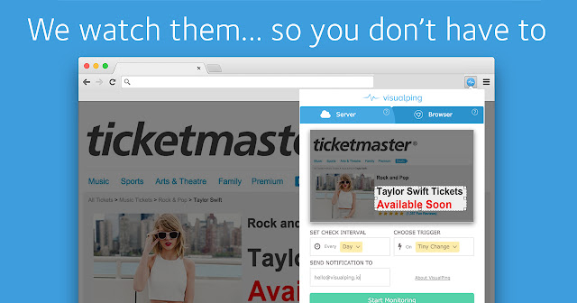Visualping - 監控網頁變化，像是商品庫存、內容變更等，有變化就通知你