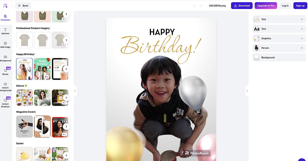 PhotoRoom - 上傳即去背，還有各種背景可以選擇替代