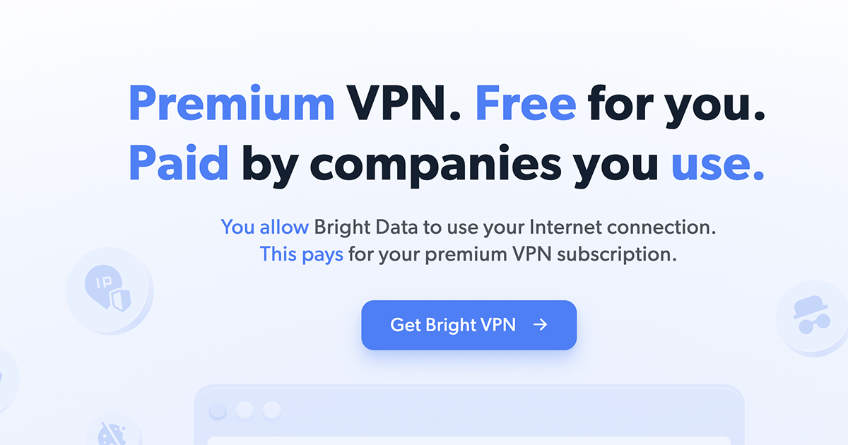 BrightVPN - 免費且不需註冊的 VPN 服務，提供全球 60 個以上節點