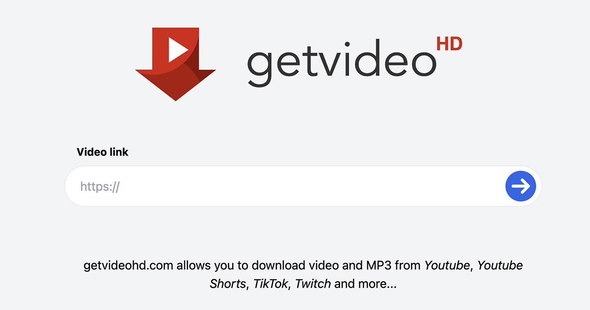 getVideo HD - 可下載線上各種影音平台，支援 YouTube 1080p 以上畫質
