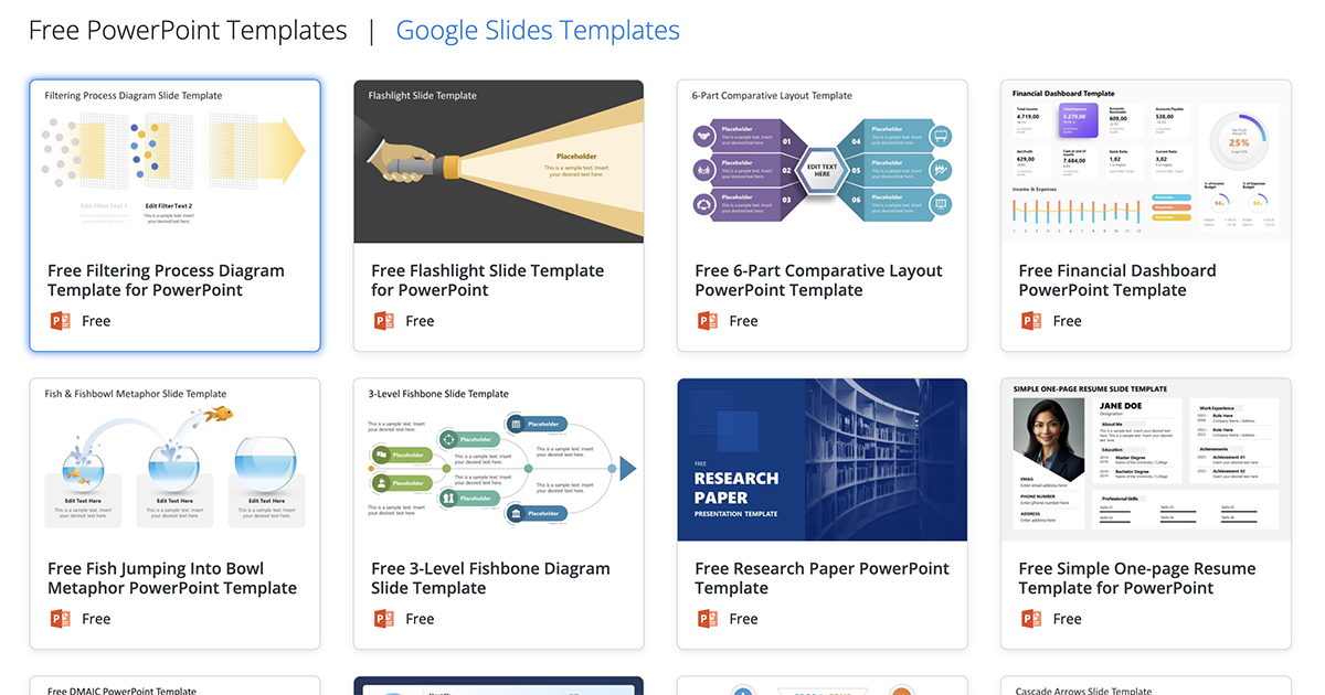 SlideModel -  提供超多免費 PPT &amp; Google 簡報範本下載