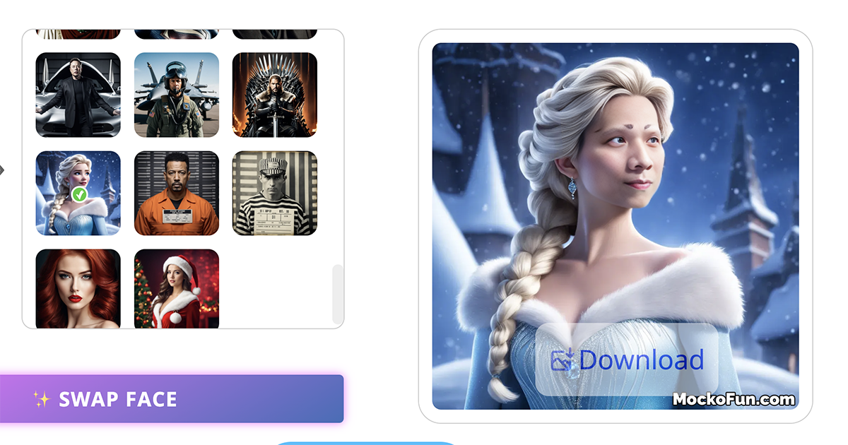 Swap Face Online - 線上換臉工具，將別人的臉換成你的