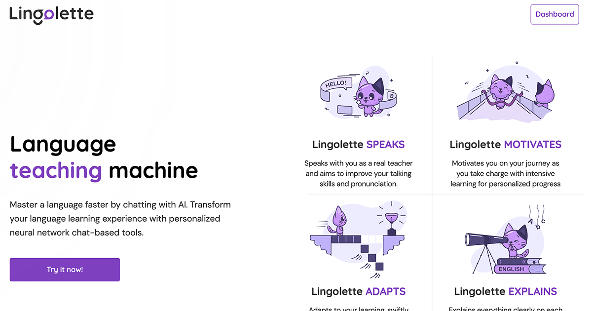 Lingolette - 用 AI 幫助你學習語言，快查單字、糾正發音、對話練習